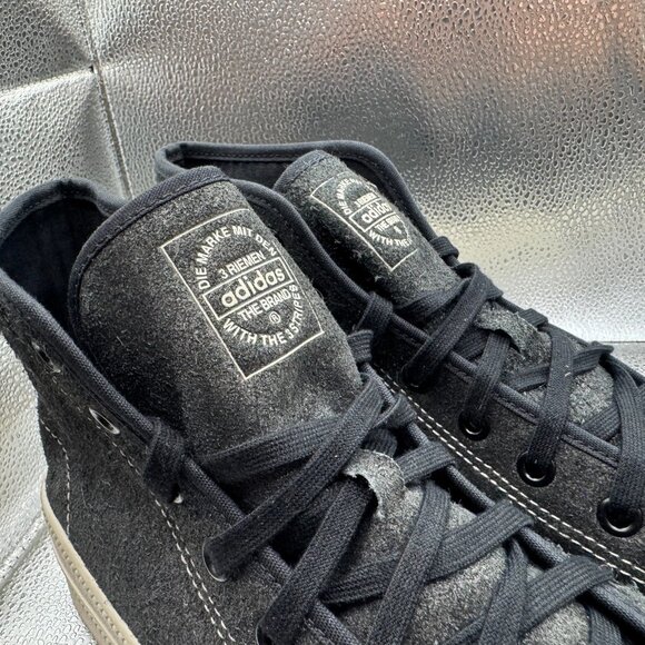 Size 11.5 Adidas Nizza 2 Black‎ Mens Mid Top Lace Up Sneaker Shoes GX6309 main image 12